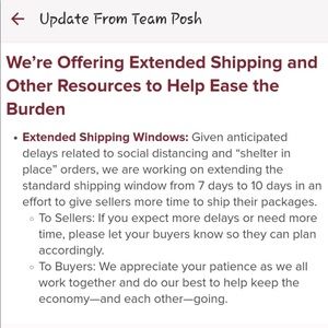 Poshmark COVID-19 Update